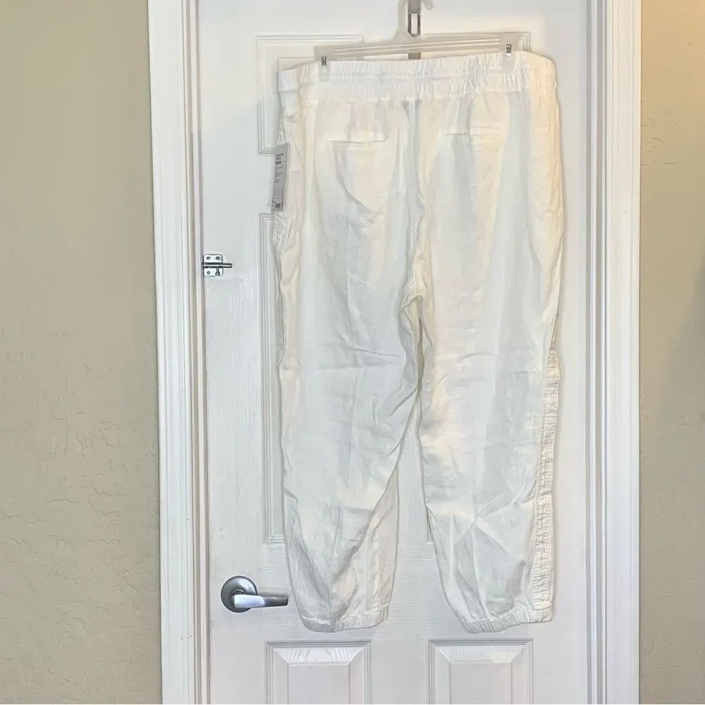 Athleta Cabo Linen Jogger Pants White Plus Size 24 - Picture 11 of 11